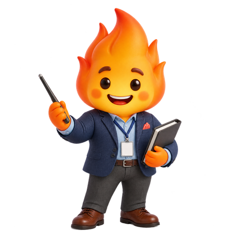 Foguinho consultor, mascote do ChamaLá