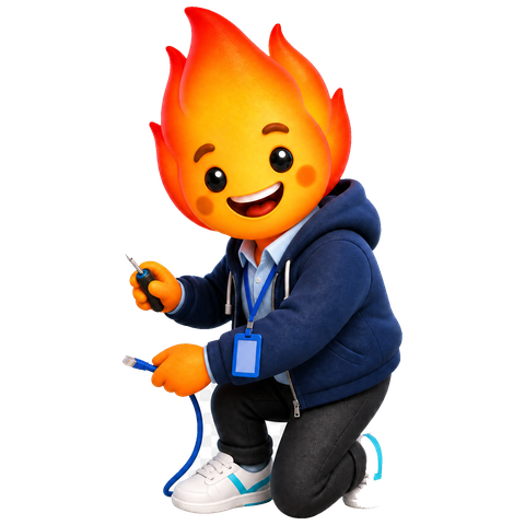 Foguinho de tecnologia, mascote do ChamaLá